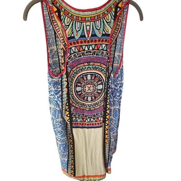 Flying Tomato Mandala Tribal Sleeveless Blouse Size L - Picture 5 of 5